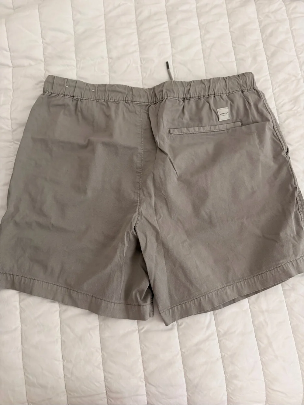 American Eagle Outfitters Men’s Taupe Drawstring Swim Trunks